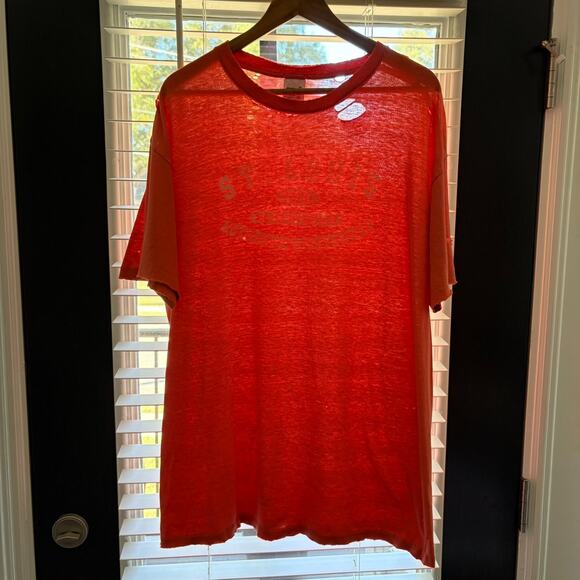 Vintage PAPER THIN Distressed Sun Fade Gradient Burnout T-Shirt Men's Size XL - Picture 2 of 10